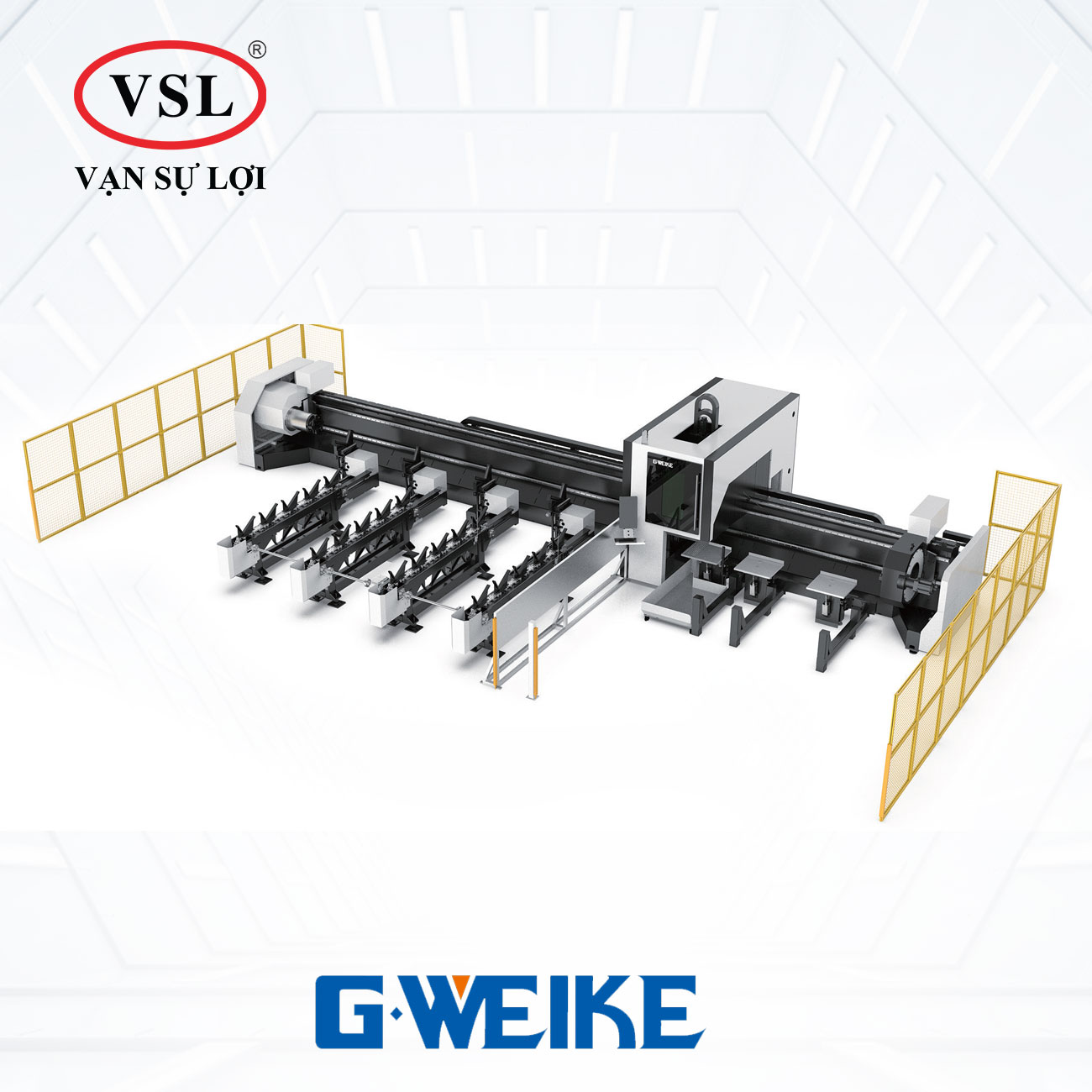 MÁY CẮT ỐNG LASER ĐUÔI KHÔNG CÔNG SUẤT NẶNG – 3 HÀM - GWEIKE